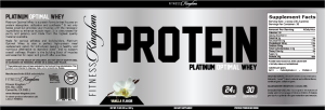 Protein powder label