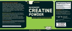 Optimum nutrition creatine package